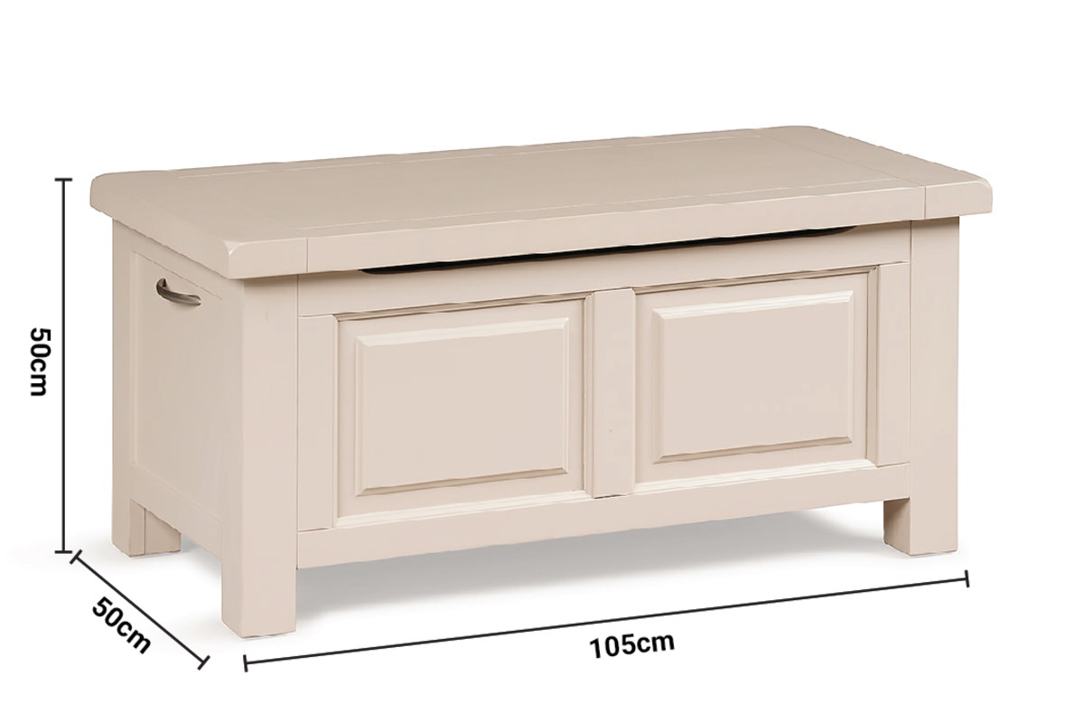 Toscana Grey Blanket Box dimensions