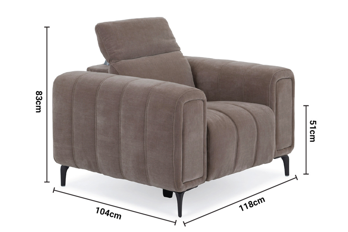 Trip Electric Recliner Armchair dimensions