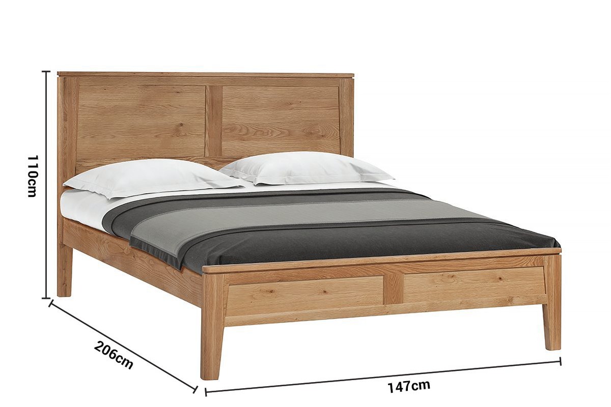 Valencia Oak Double 4'6 Bed Frame dimensions