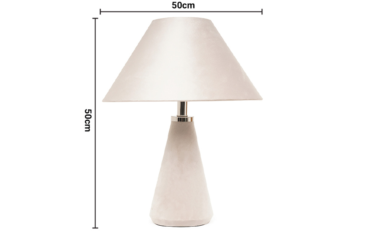 Velvet Table Lamp Taupe dimensions