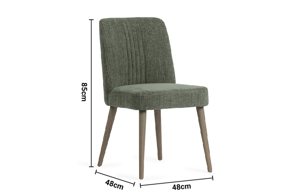 Venice Green Dining Chair Grey Leg dimensions