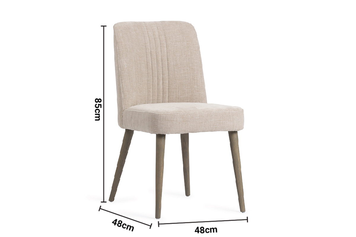 Venice Taupe Dining Chair Grey Leg dimensions