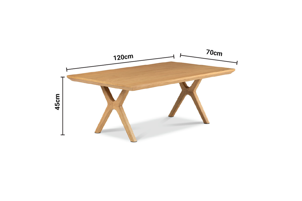 Vigo Oak Coffee Table dimensions
