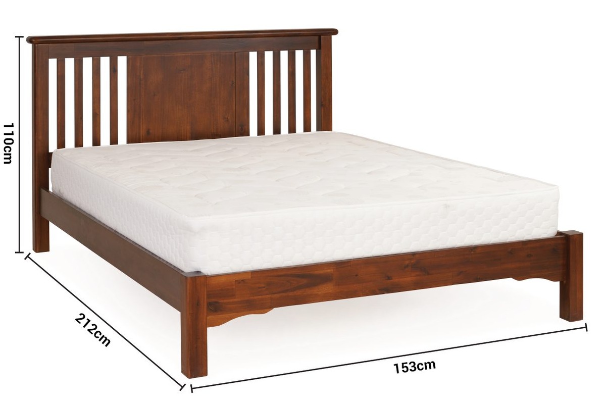Westport Walnut Double 4'6 Bed Frame dimensions