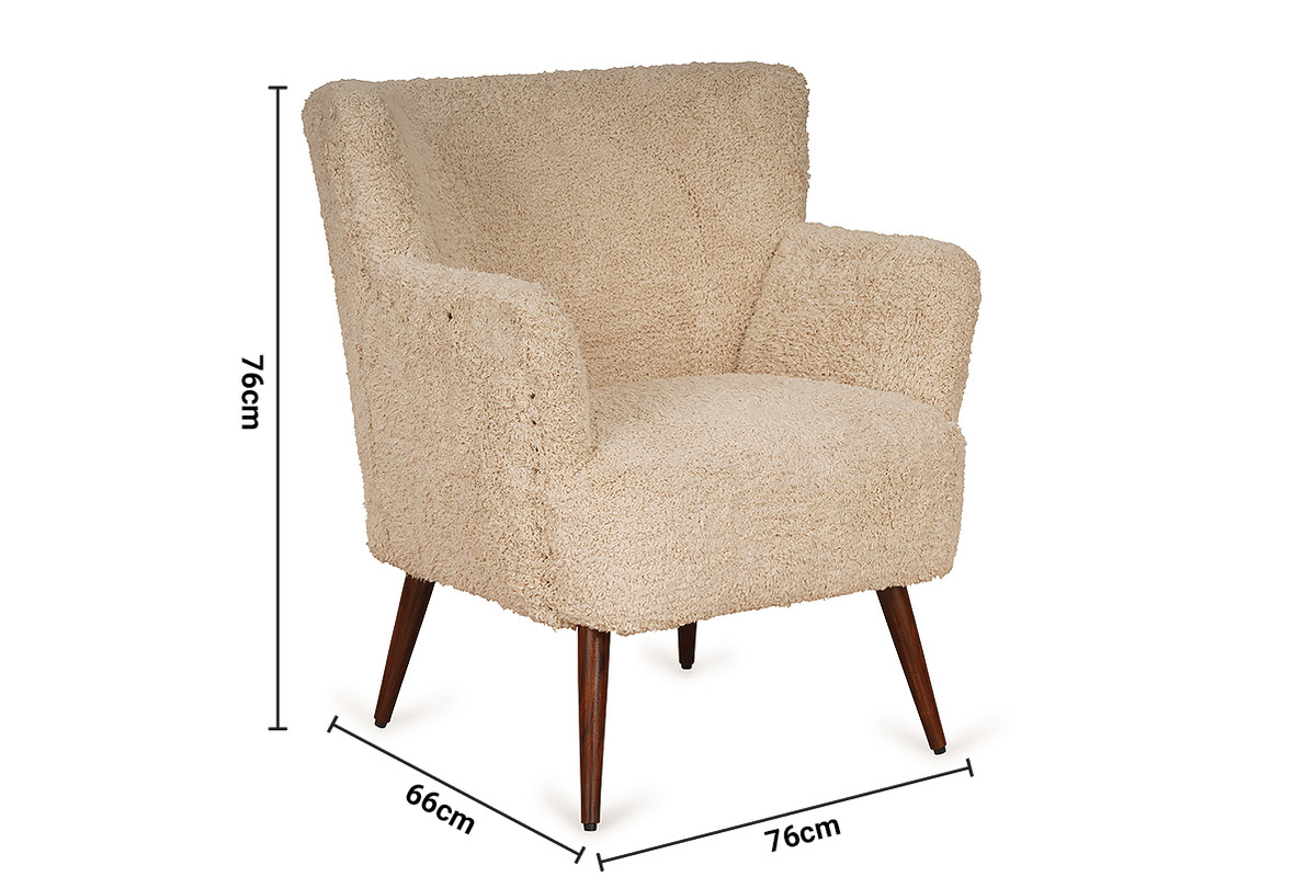 Zara Cream Armchair dimensions